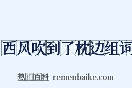 西风吹到了枕边组词是什么意思的图片